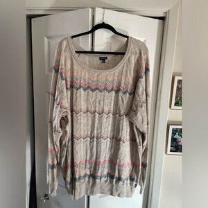 TORRID SIZE 6 MUTED CHEVRON SWEATER